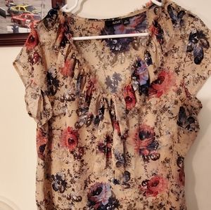 Sheer Floral Top